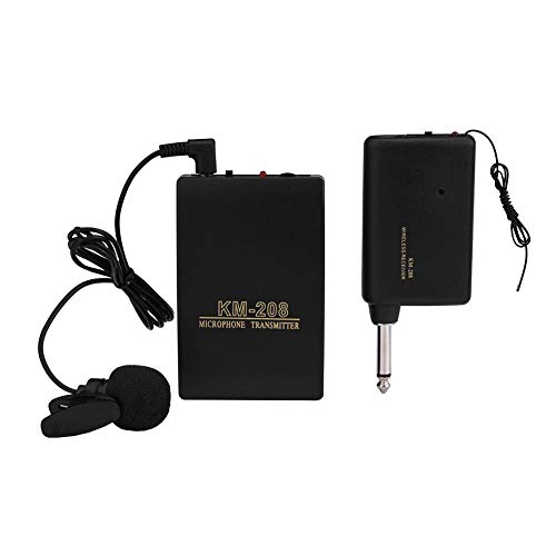 Cuifati Mini Microphone à Pince, Mini kit de Microphone Micro sans Fil Mains Libres à Clipser Récepteur émetteur FM, Mini Micro Cravate à Revers, émetteur et récepteur de Microphone sans Fil