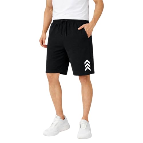 Image of KART BLACK Plus Size Men's Shorts with Pocket|Casual Knit Shorts|Printed Shorts|Over Sized Shorts|(S,M,L,XL,XXL,3XL,4XL,5XL) Combo Pack of 2