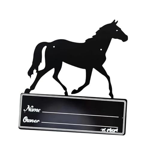 Menolana Horse Stall Name Plate Horse Stable Decor Decorative Versatile Heavy Duty Horse Gift Unique Metal Nameplate Horse Name Plaque