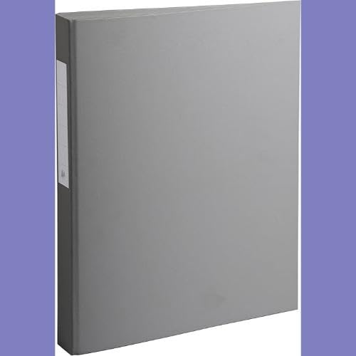Exacompta 54384E Ringbuch 2 Ringe Füllhöhe 25mm, Rücken 40mm, aufgeklebtes Rückenschild, für DIN A4 Kunststoffbezug aussen und innen, grau