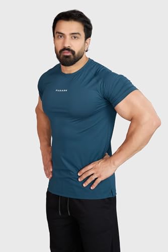 Image of FUAARK Men's Round Neck Slim Fit Gym Sports T-Shirt
