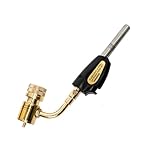 Torch Tips with 360° Swivel Nozzle & Self-Ignition, Brass Welding Tool for HVAC, Plumbing, Brazing - Adjustable Flame, Compatible with MAP-Pro/LP Gas