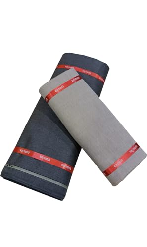 Image of Raymond Fabrics Men's Unstitched 3.25 Meters Suit Fabric Set with Tie, Pocket Square and Shirt Piece (Multicolour, All Weather Fabric,Attractive Box,Premium Fabric)