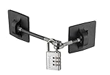 Refrigerator Door Lock with Combination Padlock - Black (Silver Combination Lock)