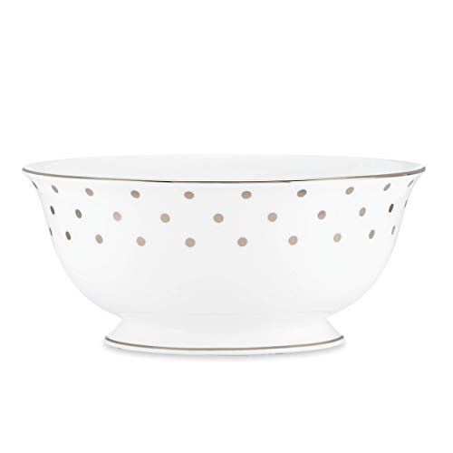Kate Spade New York Larabee Road Platinum Large Serving Bowl, 2.60 LB, Metallic