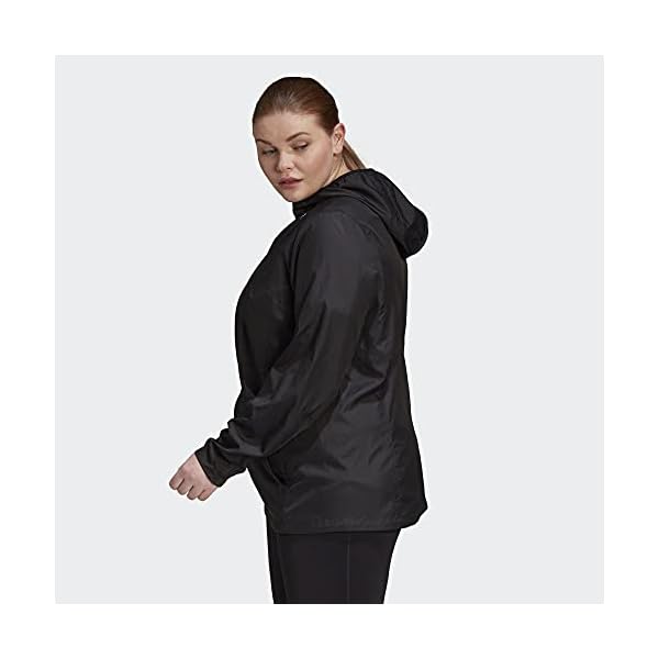 adidas-Womens-Own-The-Run-Hooded-Jacket adidas Women's Own The Run Hooded Jacket, Black, X-Large