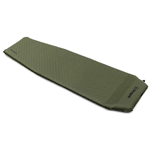 Snugpak Elite Oversized Self Inflating Mat with Built In Pillow and Non-Slip Bottom, Olive
