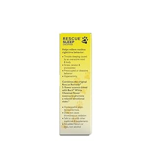Rescue bach pet sleep dropper 10ml sleep aid for dogs  cats no melatonin stress relief calms anxiousness homeopathic flower essence   cucciolini doodles