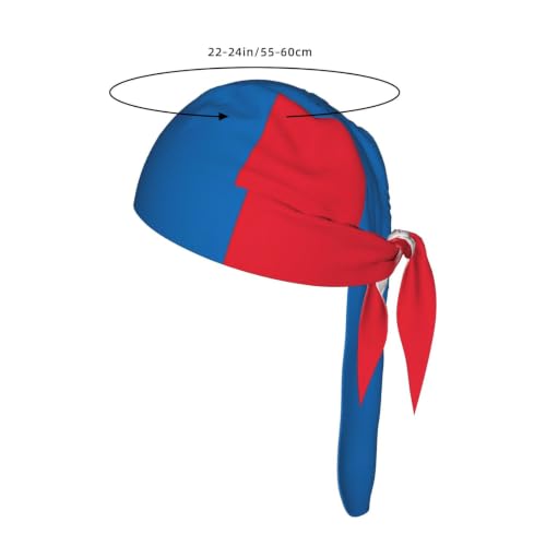 DUYKIMQW Casquette de cyclisme élastique pour homme et femme Motif drapeau mongol Noir – vue 5