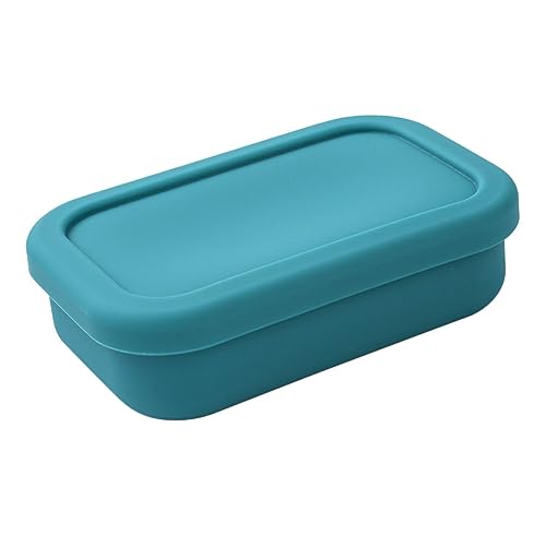 ULTECHNOVO Caja de Comida Portátil de Silicona Verde Recipiente Hermético para Microondas y Frigorífico Caja Multiusos para Almacenamiento y Conservación Diaria