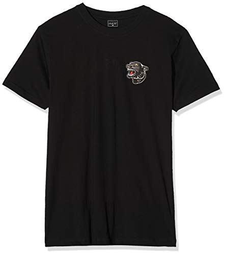 Mister Tee Herren Embroidered Panther Tee T-Shirt, Black, L