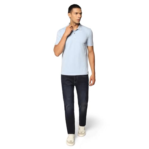Image of blackberrys Men's Slim Fit Solid Polo T-Shirts