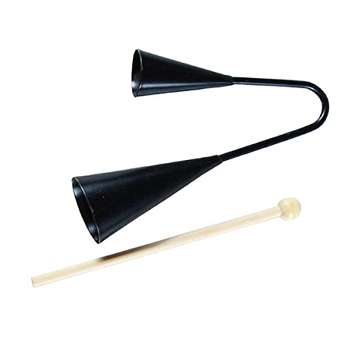 Garneck Bells on and Girls Instrument Bell Wooden Stick Traditional Samba Percussion for Early Education