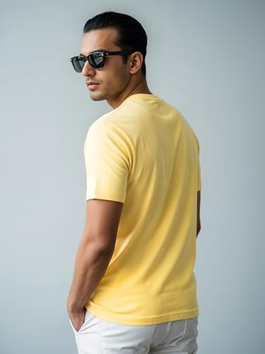 Image of ADRO Men's Cotton Solid Regular Fit T-Shirt