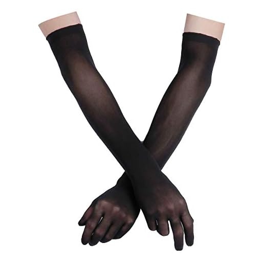 inlzdz Damen Mesh Handschuhe Durchsichtig Strumpfhose Vollfinger Dessous Handschuhe Ellenbogen Lang Fingerhandschuhe in 6 Farbe Schwarz One Size 2 inlzdz Damen Mesh Handschuhe Durchsichtig Strumpfhose Vollfinger Dessous Handschuhe Ellenbogen Lang Fingerhandschuhe in 6 Farbe Schwarz One Size