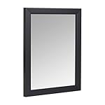 Amazon Basics Rectangular Wall Mount Mirror 16" x 20" - Standard Trim, Black