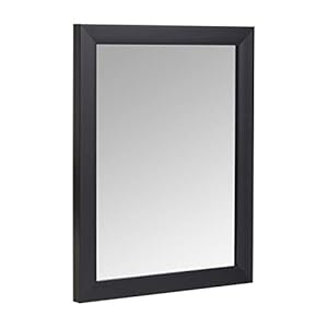 Amazon Basics Rectangular Wall Mount Mirror 16″ x 20″ – Standard Trim, Black