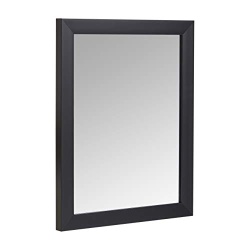 Amazon Basics Rectangular Wall Mount Mirror 16″ x 20″ – Standard Trim, Black