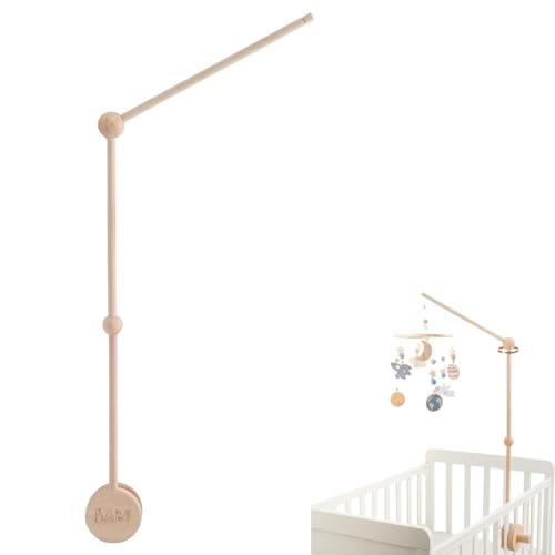 Image of JETMHH Baby Crib Mobile Arm Holder - 36 Inch Large Version Safe Anti Slip Baby Mobile Hanger