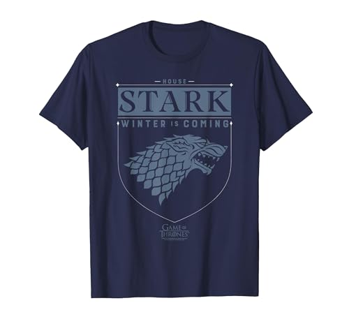 Game of Thrones House Stark Sigil T-Shirt, Men, Navy Blue, X-Large
