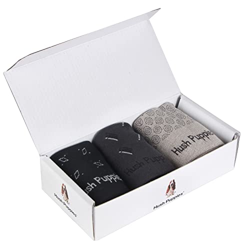 Bonjour Hush Puppies Men's Cotton Ankle Socks, AOP, Pack of 3