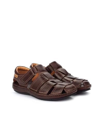 Image of PIKOLINOS Tarifa 06J-5433 Men's Sandals - Premium Calfskin Leather - Cushioned Insole, Hook & Loop Closure, Lightweight Sole - Spring and Summer Style and Comfort