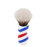 Ouyniei 24-mm-Rasierpinsel im Barber-Pole-Stil, brauner Synthetikfaserknoten, Herrenpflege-Accessoire, klassischer Gesichtshaarbürsten-Stil