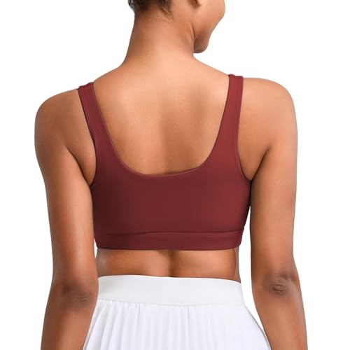 Image of High Impact Sports Bras for Women Running Bra Workout Bra U Back Sports Bra Scoop Neck Padded