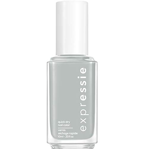 essie expressie Quick-Dry Vegan Nail Polish, Dial It Up Collection, In The Modem, Light Gray, 0.33 Ounce