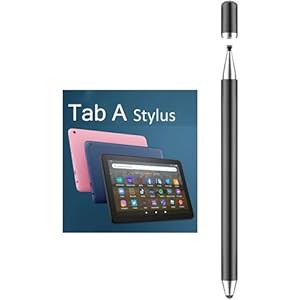 2-in-1 Stylus Pen for Samsung Galaxy Tab A9+ Plus/A9/A8/A8 Plus/A7/A7 Lite, High Sensitivity & Precision Capacitive Pencil for iPad Pro/iPhone/Fire HD/Surface Tables All Touch Devices (Black)