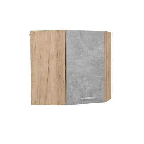 Vicco Eckhängeschrank R-Line, Beton, 57 cm, zur freien Kombination innerhalb modularer Küchensysteme