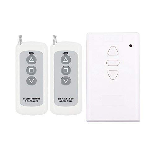 Wireless Remote Control Switch AC DC 12V 24V 36V Motor Forward and Reverse, 433Mhz 10A Remote Control Switch of Ask Learning Functional for Motor & More (2 Transmitter and 1 Receiver)