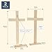 Cruces de madera para manualidades, cruz de madera (20 cm, 2 unidades)