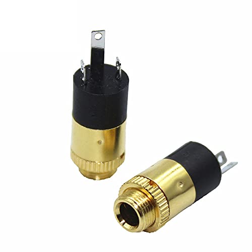 100PCS 3.5MMcylindrical Socket PJ-392 Stereo Female Socket Jack with Screw 3.5 Audio Video Headphone Connector PJ392 Gold Plated