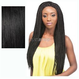 Outre X-Pression Lace Front Wig Box Braid Large #1, Jet Black Color