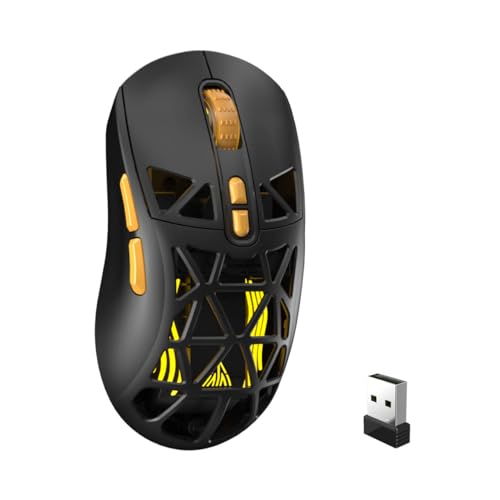 Image of CORBOBO SOLAKAKA SM802 Wireless Gaming Mouse,24,000 DPI Max,Tri-Mode 2.4GHz /BT /Wired USB Rechargeable Gamer Mouse with RGB,Programmable Macro Buttons,68g Lightweight Computer Mouse for Laptop /PC /Mac