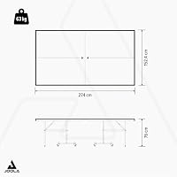 JOOLA Tischtennisplatte Outdoor Rally - Profi Tischtennistisch 6 MM Aluminium-Verbundoberfläche Wetterfest - Klappbares Untergestell - Schneller Aufbau – Ansicht 7