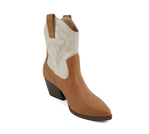 Image of Soda inchBLAZING inch ~ Women Western Bootie Pointe Toe with Low Heel (Wide Fit Available)