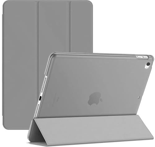 Custodia a libro magnetica con funzione di accensione e spegnimento automatico, per Apple iPad Mini 4 e 5a generazione A1538 A1550 A2126 A2124, colore: grigio