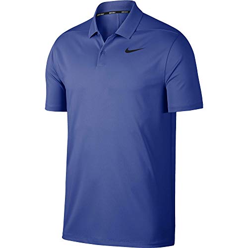 Nike Men's Dry Victory Polo Solid Left Chest, Game Royal/Black, Small