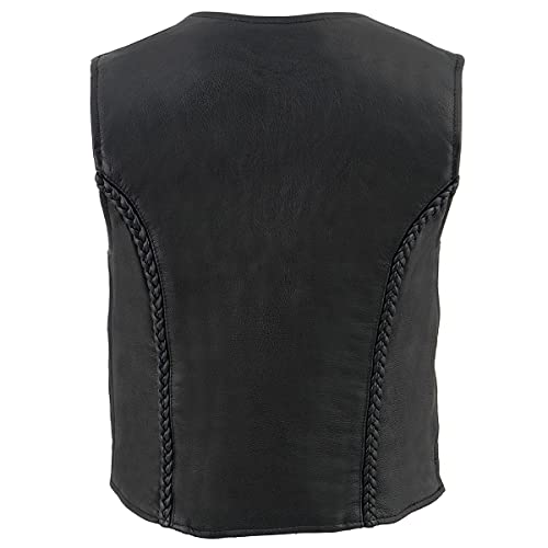 Image of Milwaukee Leather Premium Motorcycle Biker Rider Leather Vest for Women |LKL|ML|MLL|SH