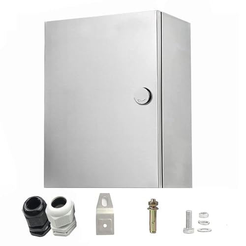 Boîtier électrique étanche 30x25x14 en acier inoxydable avec sa plaque de montage isolée intégrée