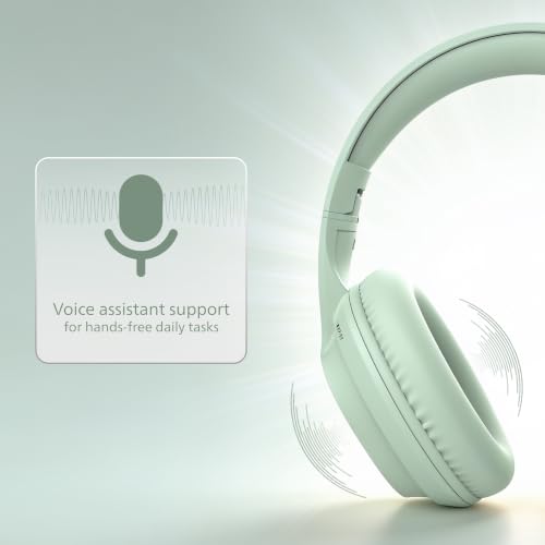 Image of PHILIPS TAH4050 Wireless Bluetooth Headphones with Mic, 40mm Dynamic Drivers, Bluetooth 6.0, Up to 30H Playtime, Dual Device Pairing, USB-C Fast Charging, AUX Support, Over-Ear Headset, Green