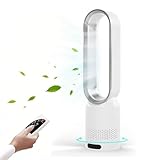 UEXEDO Ventilatore a colonna senza pale con telecomando, altezza 58 cm con 8 velocità, osc...