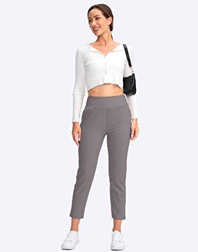 Image of YYV Women's Golf Pants High Waist Stretch Ankle Pants with Pockets