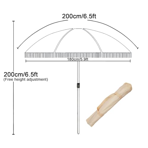 Sombrilla de exterior para jardín con borlas exclusivas y alta protección UV solar 2