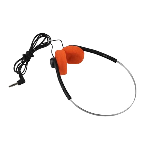 Toddmomy Auriculares Escolares Supraaurales Ajustables con Almohadillas Acolchadas Diseño Retro Portátil en Color Naranja para Estudiantes y Uso en Aula Sonido Claro y Ligero