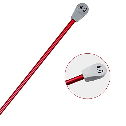 Coopay Knitting Needles 4.0mm UK Size, Aluminium, Straight, 35cm Long, Lightweight, Non-Porous, Water-Resistant, Snag-Free - Image 2