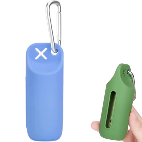 Cata Caca - Suporte para Saquinhos Coletores de Fezes de Cães e Gatos - Silicone e Aço Inoxidável -