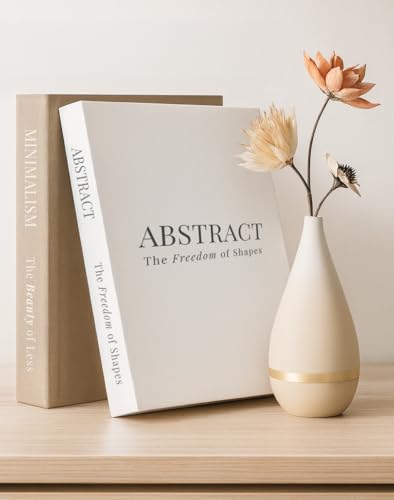 VEOJEIN Aesthetic Decorative Books - Set of 2 Stylish Fake/Faux